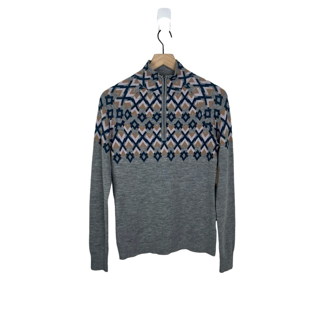 Title Nine Lift Quarter Zip Merino Wool Sweater